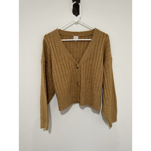 A New Day Button Front Cardigan Short Camel Color Size XS - Picture 3 of 7
